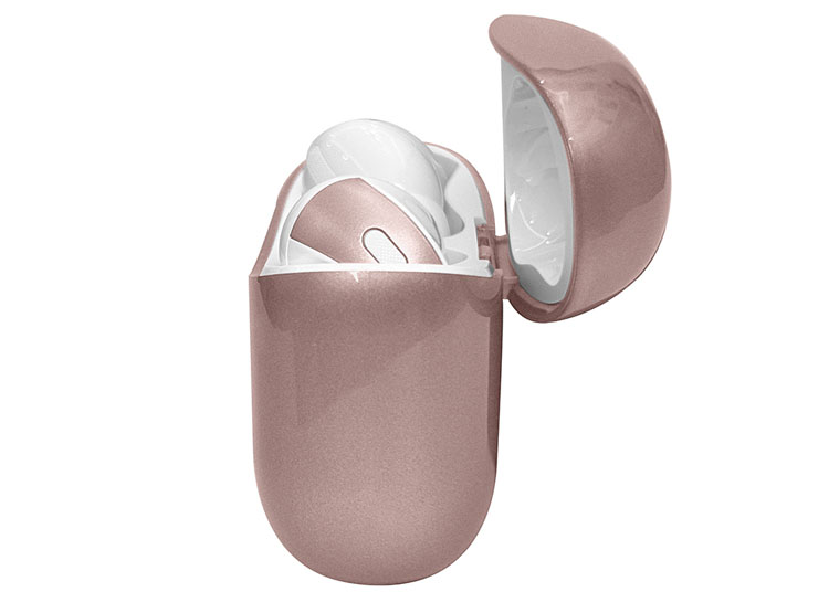 AUDÍFONOS TEROS TE-8074GR, BLUETOOTH, TWS, ROSA/DORADO - 2