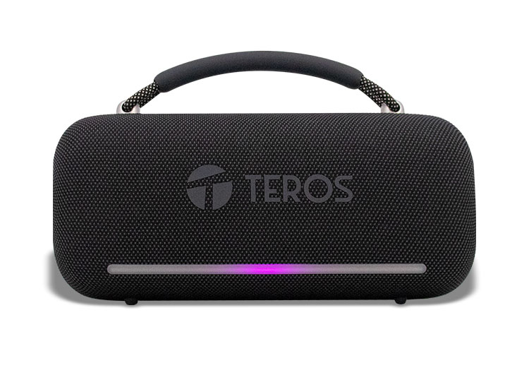 PARLANTE INALÁMBRICO TEROS VIBES VB-6049BLK, 60W, BT 5.3, 4000 MAH, USB, LUCES LED, NEGRO - 1