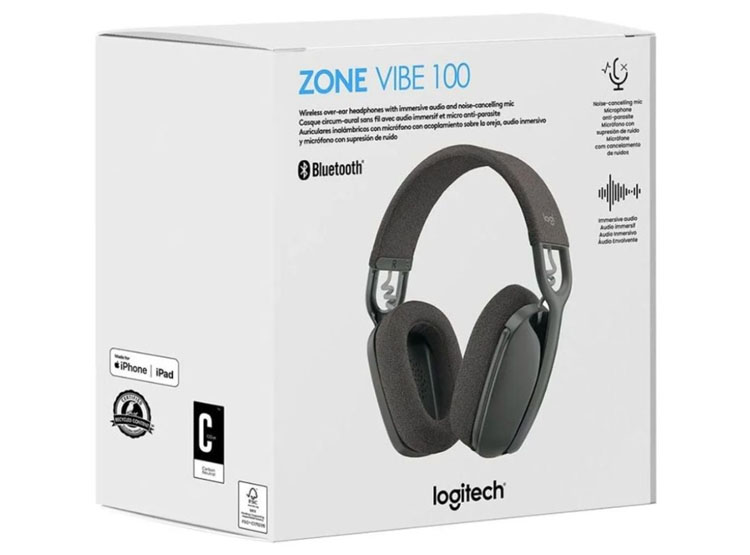 AUDIFONO C/MICROF. LOGITECH ZONE VIBE 100 BLUETOOTH BLACK - 4