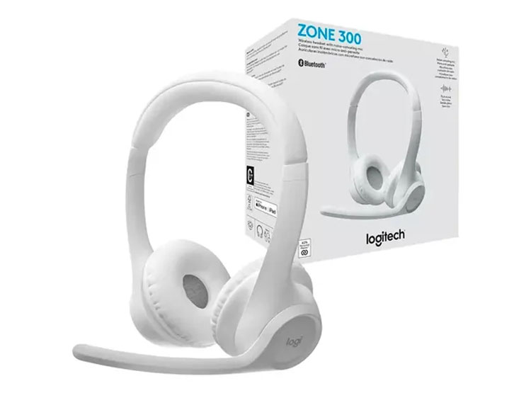 AUDIFONO C/MICROF. LOGITECH ZONE 300 BLUETOOTH/20HRS WHITE - 1