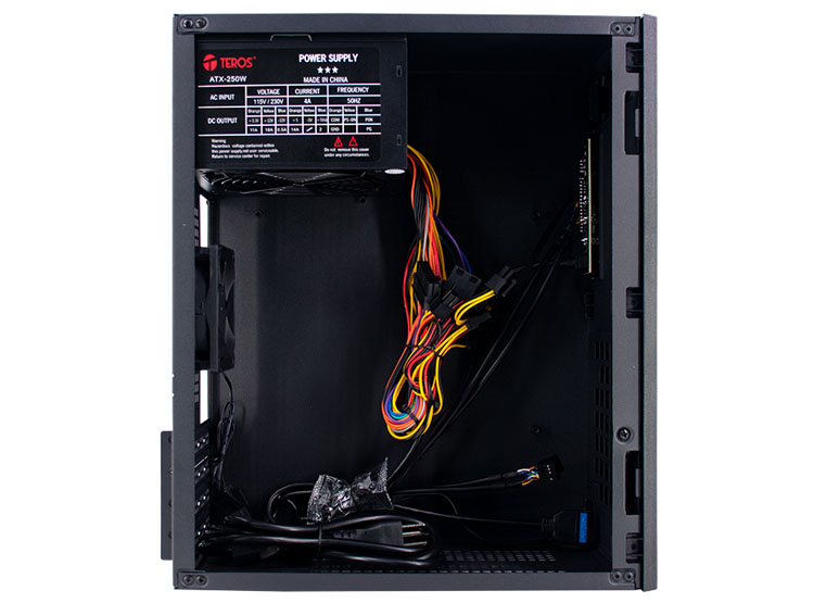 CASE TEROS TE-1033S, MINI TOWER ATX, 250 W, USB 3.0 / 2.0, AUDIO HD, NEGRO - 5