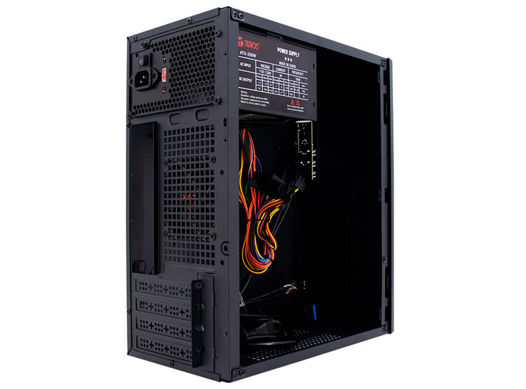 CASE TEROS TE-1034S, MINI TOWER ATX, 250 W, USB 3.0 / 2.0, AUDIO HD, NEGRO - 5