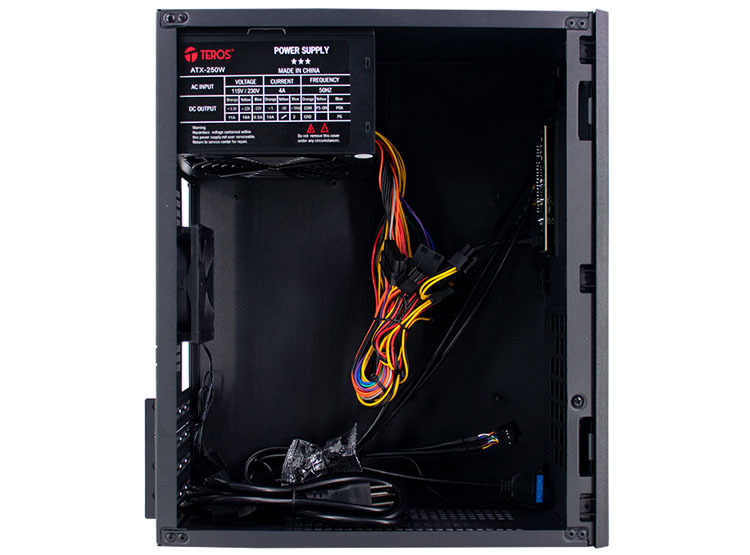 CASE TEROS TE-1034S, MINI TOWER ATX, 250 W, USB 3.0 / 2.0, AUDIO HD, NEGRO - 6