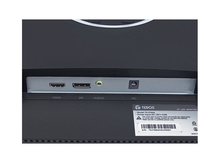 MONITOR PLANO GAMING TEROS TE-2786G, 27' FHD IPS, 200HZ, 1MS, HDMI, DP, AUDIO OUT - 7