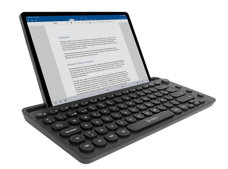 TECLADO INALÁMBRICO TEROS TE-4064N, 2.4 GHZ, BLUETOOTH 3.0 / 5.2, 80 TECLAS, NEGRO - 1