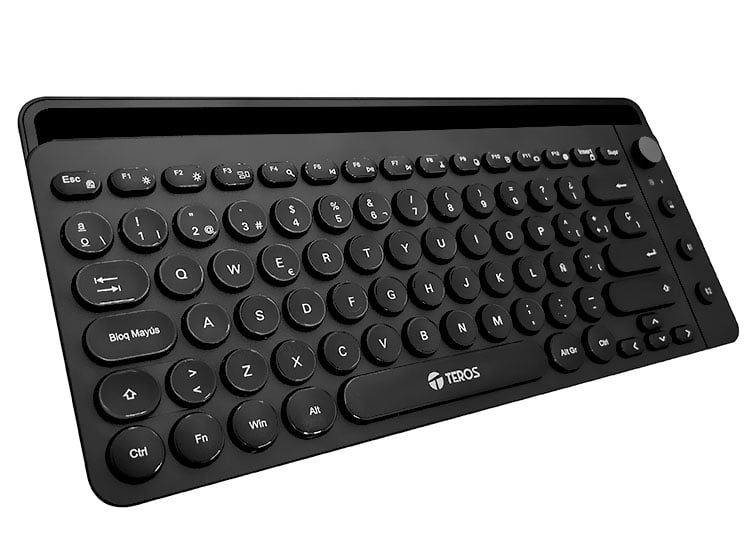 TECLADO INALÁMBRICO TEROS TE-4064N, 2.4 GHZ, BLUETOOTH 3.0 / 5.2, 80 TECLAS, NEGRO - 3