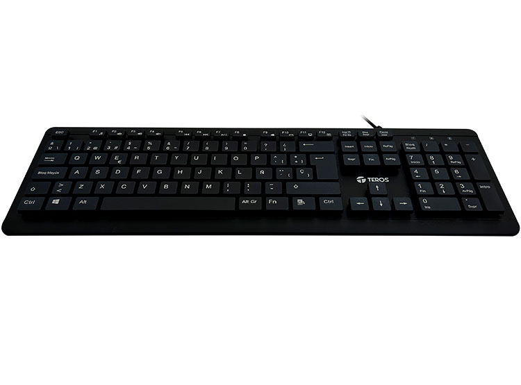 TECLADO LAVABLE TEROS TE-4065N, IPX7, USB, NEGRO - 4