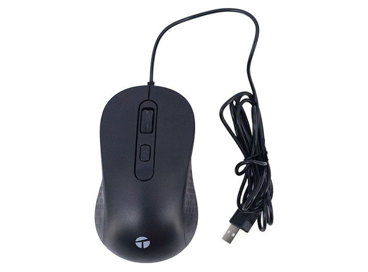 MOUSE ÓPTICO TEROS TE-1229S, USB, 4 BOTONES, NEGRO - 1