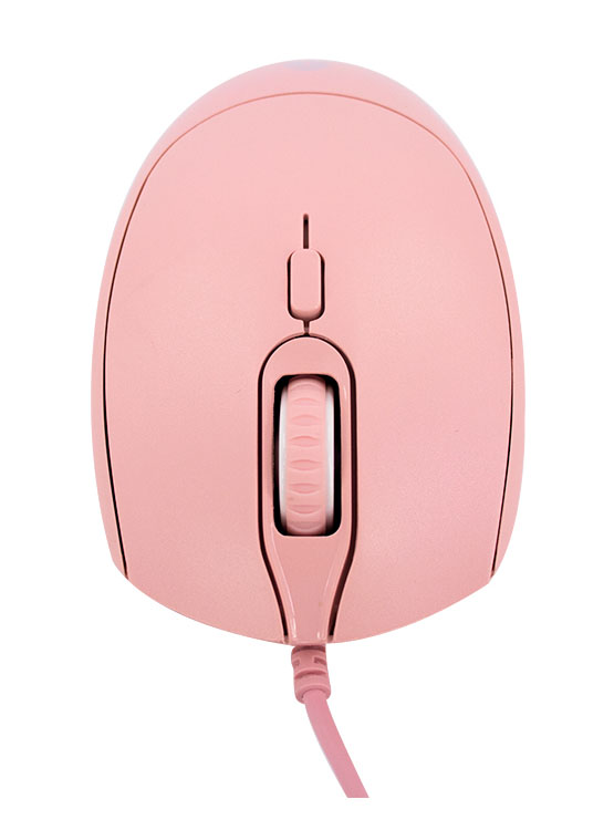 MOUSE ÓPTICO TEROS TE-1226S, 800-1200-1600 DPI, USB, 4 BOTONES, COLOR ROSADO - 2