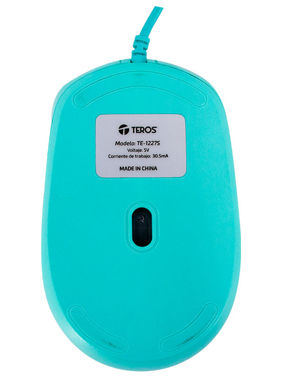 MOUSE ÓPTICO TEROS TE-1227S, 800-1200-1600 DPI, USB, 4 BOTONES, COLOR VERDE - 4