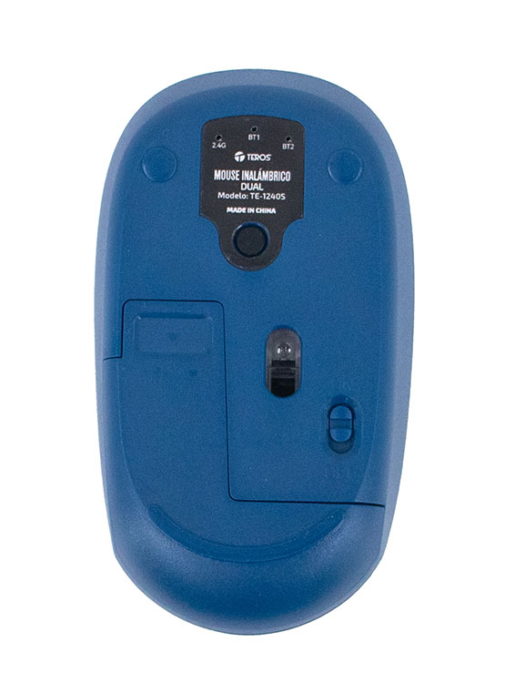 MOUSE INALÁMBRICO TEROS TE-1240S, 2.4GHZ, 4 BOTONES, USB, COLOR AZUL - 4