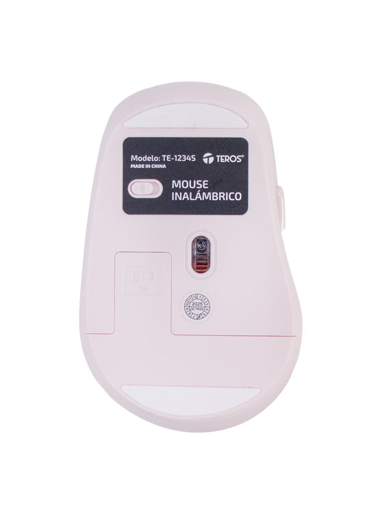 MOUSE INALÁMBRICO TEROS TE-1234S, 2.4GHZ, 6 BOTONES, USB, ROSADO - 4