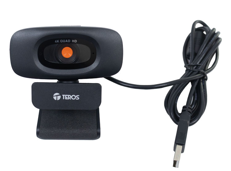 WEBCAM TEROS TE-9073N, 4K, MICRÓFONO INCORPORADO, USB 2.0 - 2