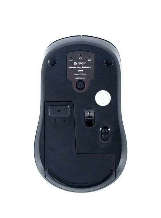 MOUSE INALÁMBRICO TEROS TE-1231S, 2.4GHZ, BT 5.0, 4 BOTONES, USB, NEGRO - 4