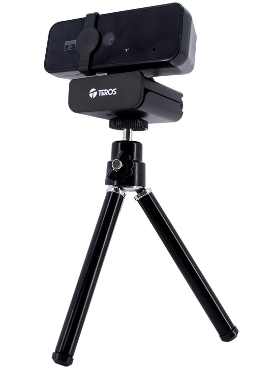 WEBCAM TEROS TE-9072, 2K, MICRÓFONO INCORPORADO, USB 2.0 - 3