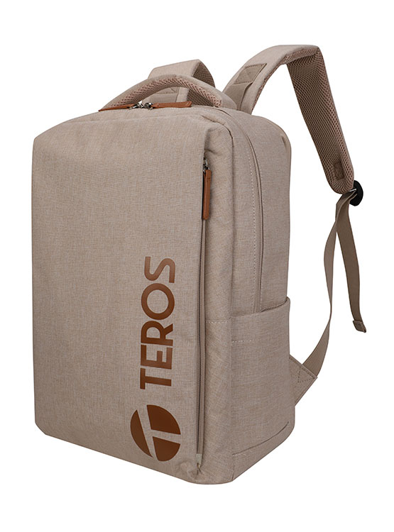 BACKPACK TEROS CITY III TE-9046BG, PARA NOTEBOOKS DE HASTA 15.6', COLOR BEIGE - 1