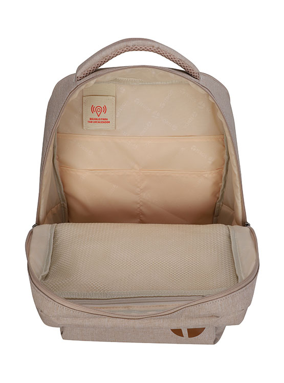 BACKPACK TEROS CITY III TE-9046BG, PARA NOTEBOOKS DE HASTA 15.6', COLOR BEIGE - 4