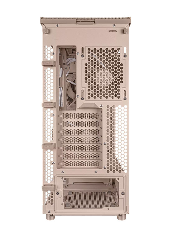 CASE ASUS PROART PA401 WOOD EDITION BEIGE - TEMPERED GLASS PANEL - 4