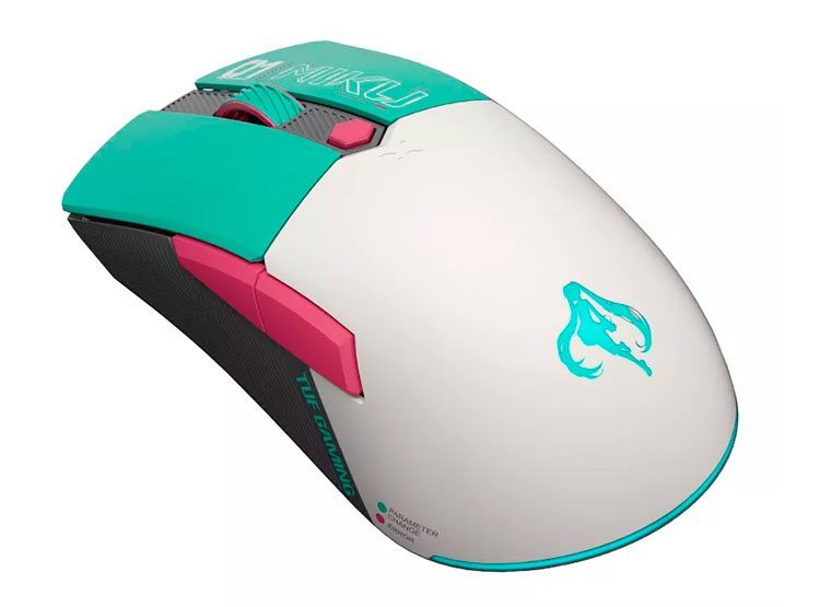 MOUSE ASUS TUF GAMING MINI WIRELESS HATSUNE MIKU EDITION, INALÁMBRICO USB, ÓPTICO - 2