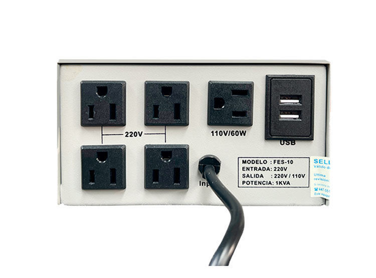 ESTABILIZADOR DE VOLTAJE ELISE - FASE FES-10, ESTADO SÓLIDO, POTENCIA: 1KVA = 1000VA - 2