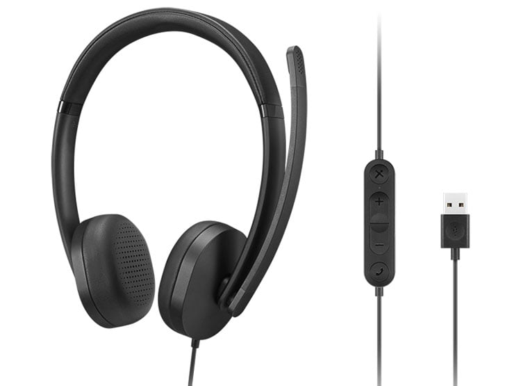 AURICULARES STEREO CON MICRÓFONO LENOVO GEN 2, INTERFAZ USB-A - 1