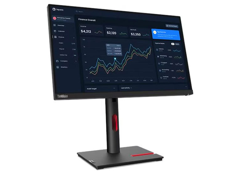 MONITOR LENOVO THINKVISION T22I-30, 21.5' 1920X1080 WLED IPS HDMI/DP/VGA COLOR RAVEN BLACK - 2