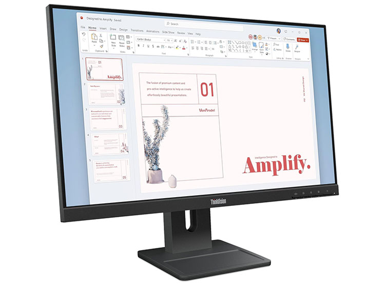 MONITOR PLANO LENOVO THINKVISION E24-40, 23.8' WLED FHD IPS / HDMI / DP / VGA / PARLANTES (2WX2) - 2