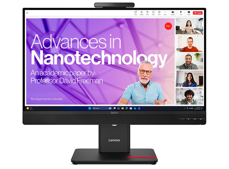 MONITOR LENOVO THINKVISION T24-4V, 23.8' WLED FHD / IPS / HDMI / DP / VGA / USB-A X3 / USB-B / USB-C - 1
