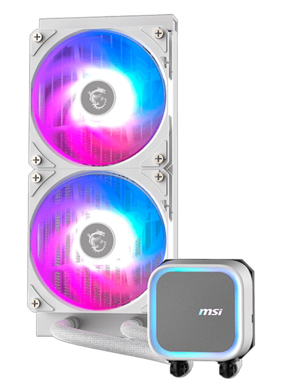 REFRIGERACION LÍQUIDA MSI MAG CORELIQUID A13 240 WHITE / CANTIDAD DE VENTILADORES: 2 - 2