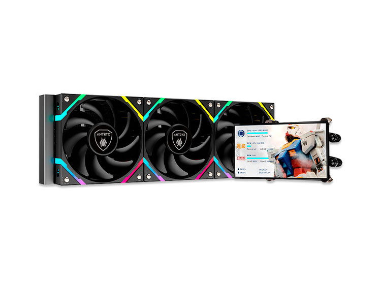REFRIGERACION LIQUIDA ANTRYX TRITON VISION SP360 BLACK, ARGB, LCD 5' - 2