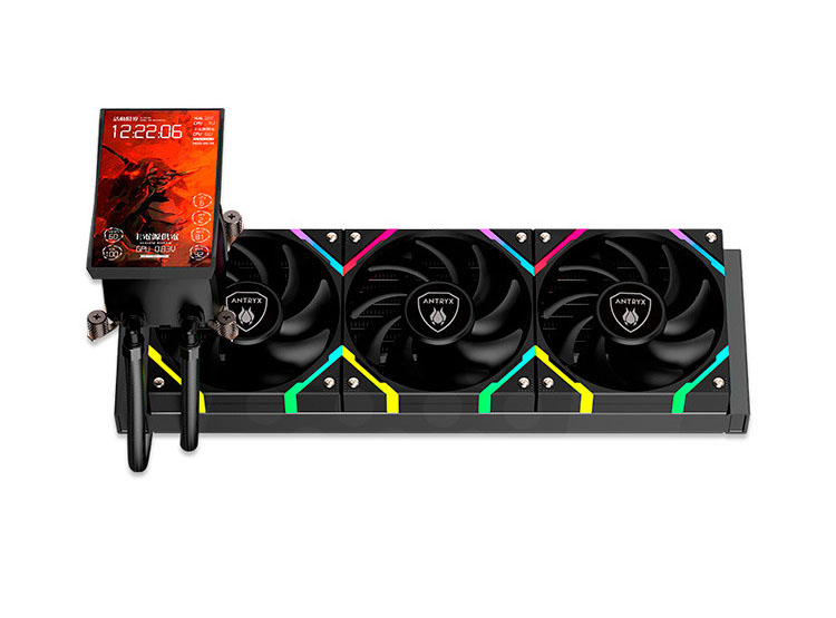 REFRIGERACION LIQUIDA ANTRYX TRITON VISION SP360 BLACK, ARGB, LCD 5' - 3