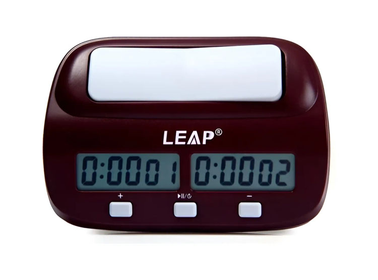 RELOJ DE AJEDREZ TEMPORIZADOR DIGITAL LEAP PQ9907S VINO TINTO - 1