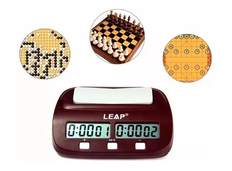 RELOJ DE AJEDREZ TEMPORIZADOR DIGITAL LEAP PQ9907S VINO TINTO - 5