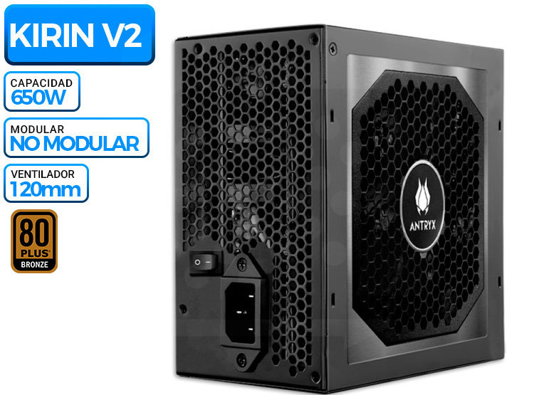 FUENTE DE PODER ANTRYX 650W KIRIN V2 80 PLUS BRONZE - 1