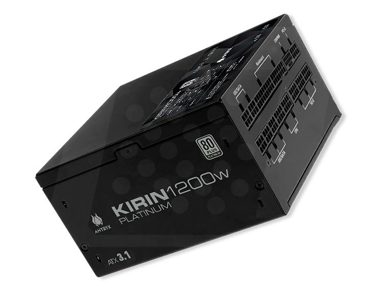 FUENTES DE PODER ANTRYX KIRIN 1200W, 80 PLUS PLATINUM, MODULAR, ATX3.1, PCIE 5.0 - 4