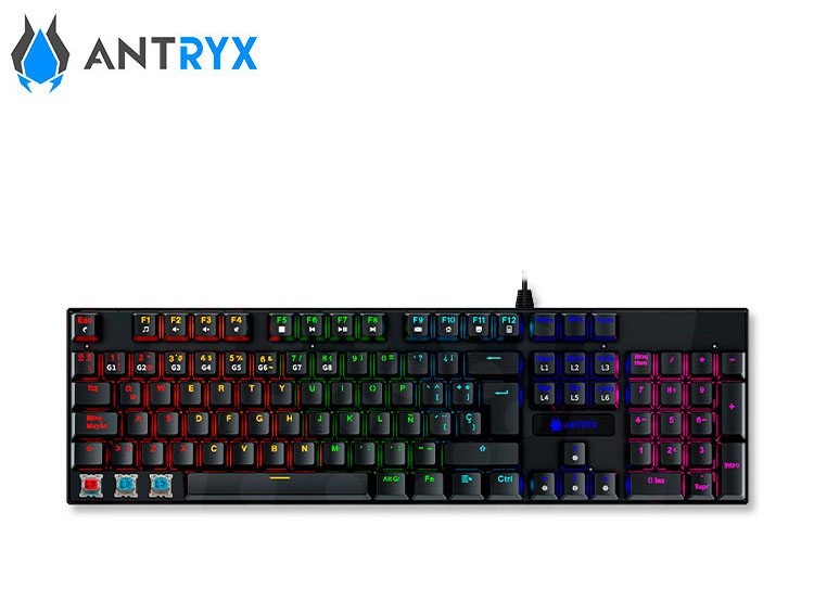 KIT GAMING ANTRYX GC-3100 X3 BLACK, TECLADO SWITCH BLUE, MOUSE Y AURICULAR - 2