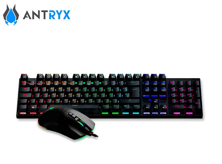 KIT GAMING ANTRYX GC-3100 BLACK, TECLADO SWITCH RED Y MOUSE - 2