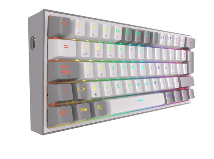 TECLADO MECÁNICO GAMER REDRAGON FIZZ PRO WIRELESS. SPANISH K616-RGB-GW WHITE/GREY - 3