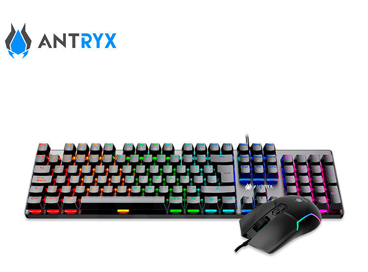 KIT GAMING ANTRYX GC-3500 BLACK, TECLADO MECANICO + MOUSE, SWITCH BLUE - 2