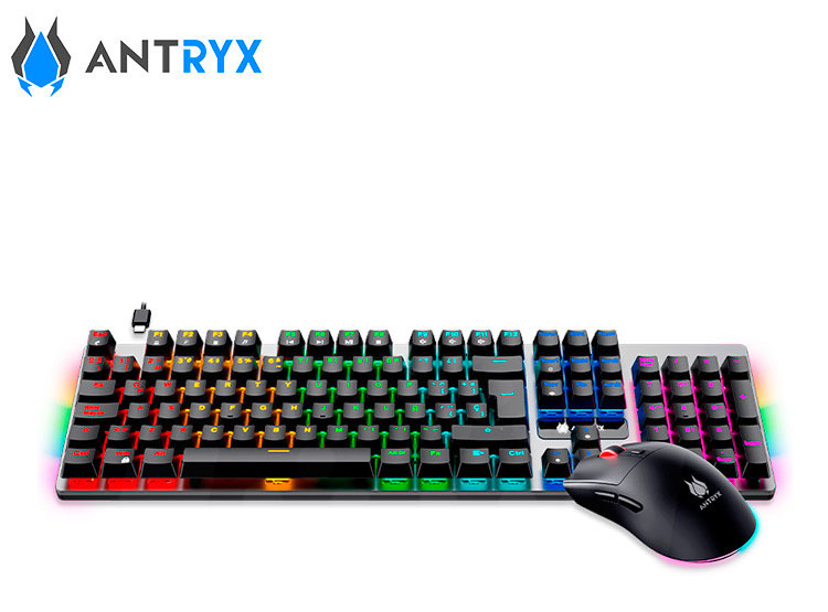 KIY WIRELESS ANTRYX GC-4500 TRIX, TECLADO MECANICO + MOUSE, SWITCH BLUE - 2
