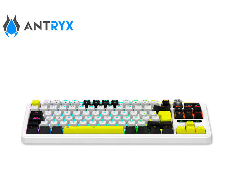 TECLADO MECANICO INALAMBRICO/BT ANTRYX TK950 PRO WHITE, SWITCH BLUE GATERON - 2