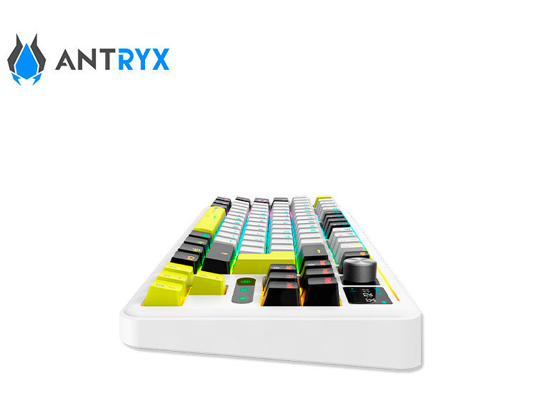TECLADO MECANICO INALAMBRICO/BT ANTRYX TK950 PRO WHITE, SWITCH BLUE GATERON - 4