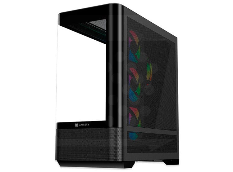 CASE ANTRYX FX 830 BLACK, FAN X4 ARGB, USB TIPO-C, V/TEMPLADO - 3