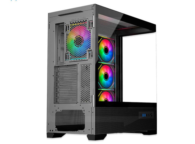 CASE ANTRYX FX 830 BLACK, FAN X4 ARGB, USB TIPO-C, V/TEMPLADO - 5