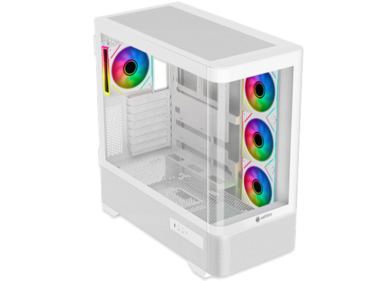 CASE ANTRYX FX 830 WHITE, FAN X4 ARGB, USB TIPO-C, V/TEMPLADO - 2