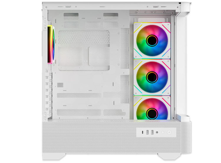 CASE ANTRYX FX 830 WHITE, FAN X4 ARGB, USB TIPO-C, V/TEMPLADO - 4