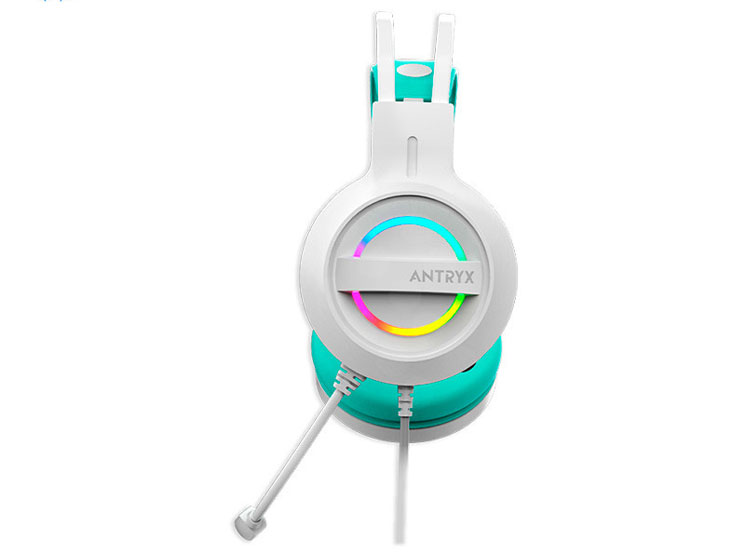 AURICULAR ANTRYX IRIS-W TURQUESA, 7.1 VIRTUAL SURROUND, USB, RAINBOW - 5
