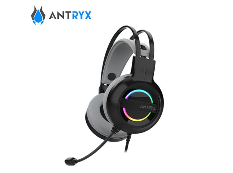 AUDIFONO ANTRYX IRIS-K GRAY RAINBOW CON MICROFONO SONIDO 7.1 CONEXIÓN USB (PN:AGH-7100KGY) - 2