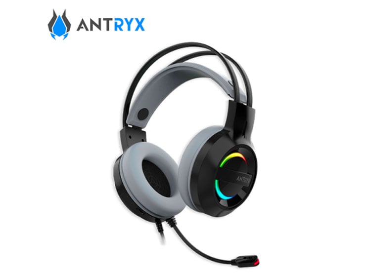 AUDIFONO ANTRYX IRIS-K GRAY RAINBOW CON MICROFONO SONIDO 7.1 CONEXIÓN USB (PN:AGH-7100KGY) - 3