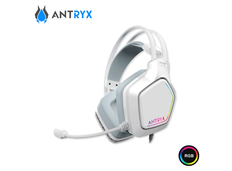 AUDIFONO ANTRYX ENIGMA SE WHITE RGB CON MICROFONO SONIDO 7.1 VIRTUAL CONEXIÓN USB (PN:AGH-7320WR7V) - 2